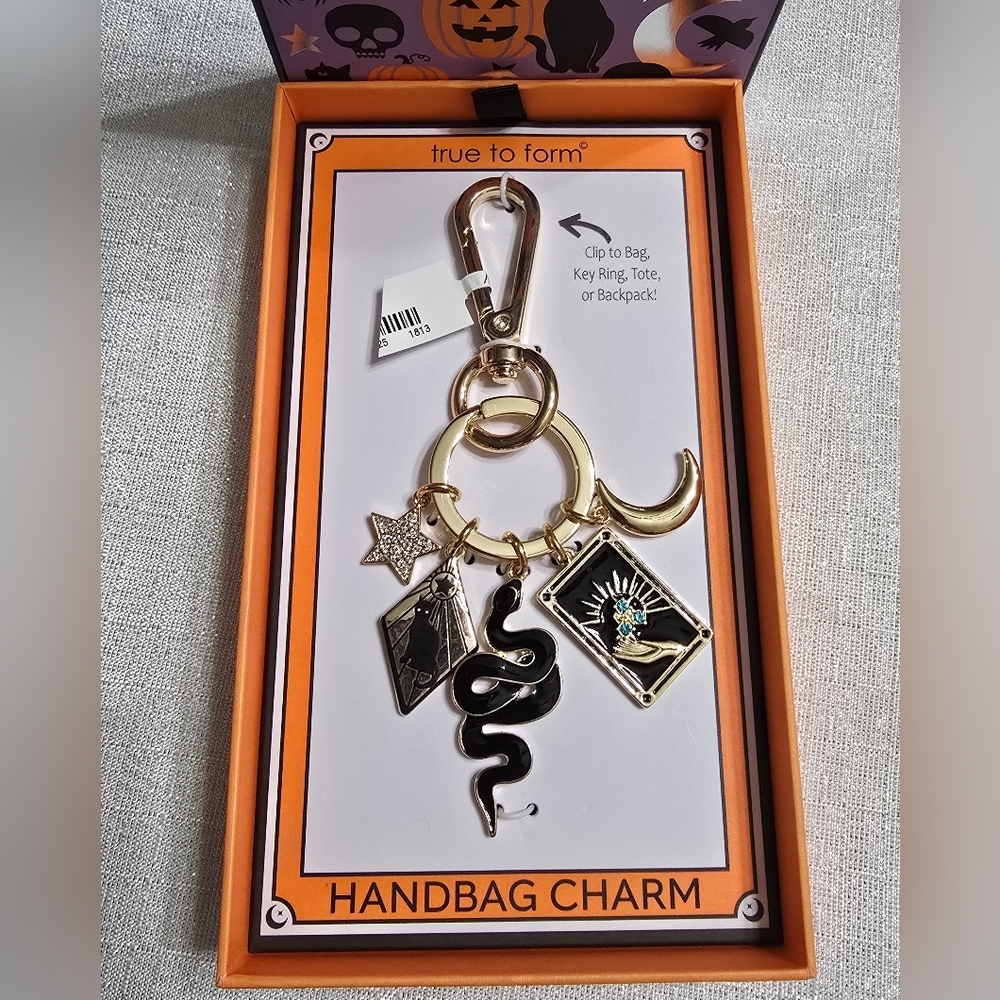 Celestial Snake Handbag Charm and / or Key Ring